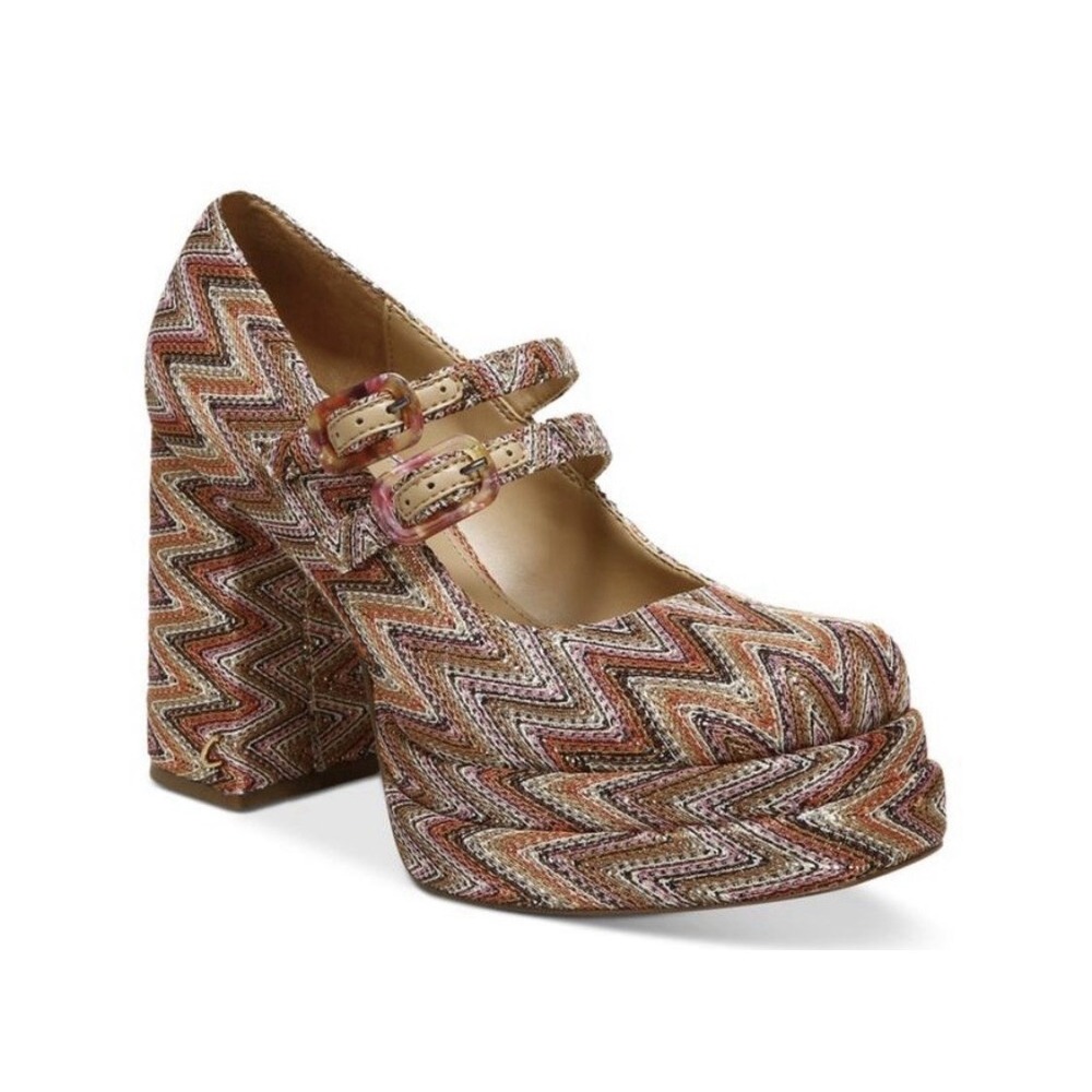 Circus NY by Sam Edelman Pepper platform heel zigzag pattern Mary Jane Size 10